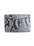 Glazed Natural Python Flat Card Case | W.Kleinberg Small Leather Goods | Sam's Tailoring Fine Men's Clothing