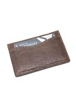 Chocolate Bison Flat Card Case | W.Kleinberg Small Leather Goods | Sam's Tailoring Fine Men's Clothing