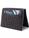 Black Matte Alligator Credit Card ID Case | W.Kleinberg Small Leather Goods | Sam's Tailoring Fine Men's Clothing