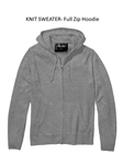 Heather Grey Knit Full Zip Sweater Hoodie  | Georg Roth Sweaters & Hoodies | Sam's Tailoring Fine Men Clothing