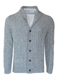 Blue Mist Cotton Cable Knit Cardigan  | Georg Roth Sweaters & Hoodies | Sam's Tailoring Fine Men Clothing