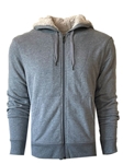 Light Grey W/Sherpa Inline Fleece Zip Hoodie  | Georg Roth Sweaters & Hoodies | Sam's Tailoring Fine Men Clothing