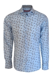 Midnight Blue Leaf Pattern A - Boynton Beach Shirt | Georg Roth Shirts Collection | Sam's Tailoring Fine Mens Clothing