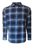 Navy & Royal Plaid Flannel Slazburg Men's Shirt | Georg Roth Shirts Collection | Sam's Tailoring Fine Mens Clothing
