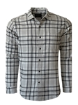 Eggshell & Grey Plaid Flannel Park City Men's Shirt | Georg Roth Shirts Collection | Sam's Tailoring Fine Mens Clothing