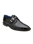 Black Caiman Crocodile Single Strap Spencer Shoe | Belvedere New Shoes Collection | Sam's Tailoring Fine Men's Clothing