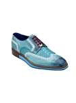 Antique Aqua Genuine Ostrich & Italian Calf Brady Shoe | Belvedere New Shoes Collection | Sam's Tailoring Fine Men's Clothing