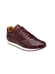 Burgundy Genuine Ostrich & Italian Calf Parker Shoe | Belvedere Casual Shoes Collection | Sam's Tailoring Fine Men's Clothing