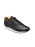 Black Genuine Ostrich & Italian Calf Parker Shoe | Belvedere Casual Shoes Collection | Sam's Tailoring Fine Men's Clothing