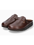 Chestnut Buckle Fastener Grain Leather Men's Sandal | Mephisto Sandals Collection | Sam's Tailoring Fine Men Clothing