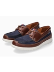 Navy Grain Leather Soft Air Men's Boat Style Shoe | Mephisto Casual Shoe Collection | Sam's Tailoring Fine Men Clothing