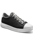 Black Leather Cap Toe Men's Classic Sneaker | Samuel Hubbard Shoes | Sam's Tailoring Fine Men Clothing