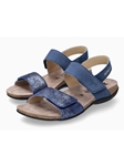 Denim Nubuck Leather Lining Women's Sandal | Women Cork Footbed Sandals | Sam's Tailoring Fine Men's Clothing