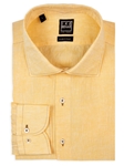 Yellow Washed Italian Linen Men Sport Shirt | IKE Behar Sport Shirts | Sam's Tailoring Fine Men's Clothing