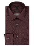 Maroon Graphic Print Men's Sport Shirt | IKE Behar Sport Shirts | Sam's Tailoring Fine Men's Clothing