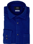 Royal Blue Over-Dye Denim Men Sport Shirt | IKE Behar Sport Shirts | Sam's Tailoring Fine Men's Clothing