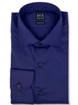 Navy Long Sleeves Men Slim Fit Sport Shirt | IKE Behar Sport Shirts | Sam's Tailoring Fine Men's Clothing