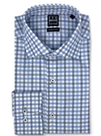 Blue & Smoke Multi Check Men Sport Shirt | IKE Behar Sport Shirts | Sam's Tailoring Fine Men's Clothing