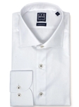 White Pique Long Sleeves Men's Sport Shirt | IKE Behar Sport Shirts | Sam's Tailoring Fine Men's Clothing