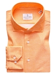 Orange 4flex With Micro Print Men's Shirt  | Emanuel Berg Shirts Collection | Sam's Tailoring Fine Men's Clothing