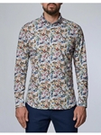 Multi Color Floral Stretch Printed Jersey Shirt  | Emanuel Berg Shirts Collection | Sam's Tailoring Fine Men's Clothing