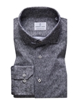 Black & White Modern 4Flex Stretch Knit Shirt | Emanuel Berg Shirts Collection | Sam's Tailoring Fine Men's Clothing