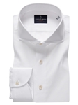 White Solid Premium Luxury Dress Shirt | Emanuel Berg Shirts Collection | Sam's Tailoring Fine Men's Clothing