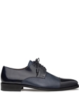 Blue Soka Cap Toe Lace Up Dress Shoe | Mezlan Men's Business Shoes | Sam's Tailoring Fine Men's Clothing