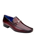 Dark Burgundy Genuine Ostrich Leg Bruno Loafer | Belvedere Dress Shoes Collection | Sam's Tailoring Fine Men's Clothing