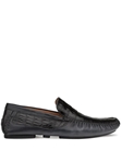 Black Full Grain Crocodile/Leather Driving Moccasin | Mezlan Men's Casual Shoes | Sam's Tailoring Fine Men's Clothing
