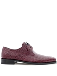 Burgundy Anderson Crocodile Lace Up Men's Exotic Shoe | Mezlan Men's Metro Shoes | Sam's Tailoring Fine Men's Clothing