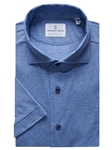 Light Blue Modern Fit Short Sleeve Casual Shirt | Emanuel Berg Shirts Collection | Sam's Tailoring Fine Men's Clothing