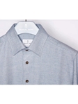Light Grey No Front Pocket Long Sleeve Shirt | Emanuel Berg Shirts Collection | Sam's Tailoring Fine Men's Clothing