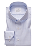 Bright Blue Wrinkle Resistant Traveller Dress Shirt | Emanuel Berg Shirts Collection | Sam's Tailoring Fine Men's Clothing