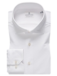 White Solid Modern 4Flex Stretch Knit Dress Shirt | Emanuel Berg Dress Shirts | Sam's Tailoring Fine Men's Clothing