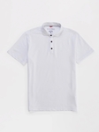 White T-Series Drytouch Pique Fine Men Polo | Stone Rose Polos Collection | Sams Tailoring Fine Men Clothing