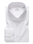 White Wrinkle Resistant Traveller Dress Shirt | Emanuel Berg Shirts Collection | Sam's Tailoring Fine Men's Clothing