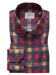 Multi Check Dobby Men's Luxury Sport Shirt | Emanuel Berg Shirts Collection | Sam's Tailoring Fine Men's Clothing