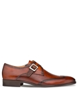 Cognac Wing Tip Forest Monk Strap Men's Shoe | Mezlan Men's Monk Straps Shoes | Sam's Tailoring Fine Men's Clothing