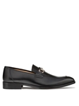 Black Hand Stained Ornament Horse Bit Loafer | Mezlan Men's Slip On Shoes | Sam's Tailoring Fine Men's Clothing