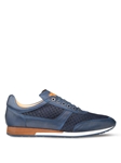 Blue Embossed Suede & Calfskin Maxim Dress Sneaker | Mezlan Men's Casual Shoes | Sam's Tailoring Fine Men's Clothing