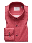 Red Solid Modern 4Flex Stretch Knit Men Shirt | Emanuel Berg Shirts | Sam's Tailoring Fine Men Clothing