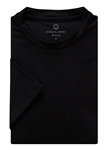 Black Solid Modern 4Flex Stretch Knit t-shirt  | Emanuel Berg t-Shirts Collection | Sam's Tailoring Fine Men Clothing