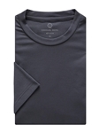 Grey Solid Modern 4Flex Stretch Knit t-shirt | Emanuel Berg t-Shirts Collection | Sam's Tailoring Fine Men Clothing