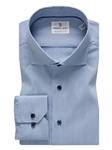Medium Blue Modern Performance Stretch Dress Shirt | Emanuel Berg Dress Shirts | Sam's Tailoring Fine Men Clothing