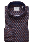 Multi Geometric Floral Premium Jersey Knit Shirt | Emanuel Berg Sport Shirts | Sam's Tailoring Fine Men Clothing