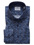 Multi Floral Stretch Poplin Luxury Men's Sport Shirt | Emanuel Berg Sport Shirts | Sam's Tailoring Fine Men Clothing