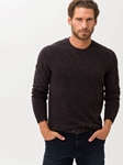 Espresso Rick Lambs Wool Sweater | Brax Men's Sweaters Collection | Sam's Tailoring Fine Men Clothing