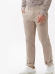 Beige Evans Kopak & Pima Flat Front Men Trouser | Brax Men's Trousers | Sam's Tailoring Fine Men's Clothing