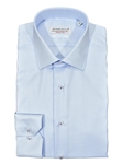 Blue Fine Piquet Textured Men's Dress Shirt | Marcello Dress Shirts Collection | Sam's Tailoring Fine Men's Clothing